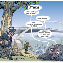 Illustration Huningue, cygnes et rats