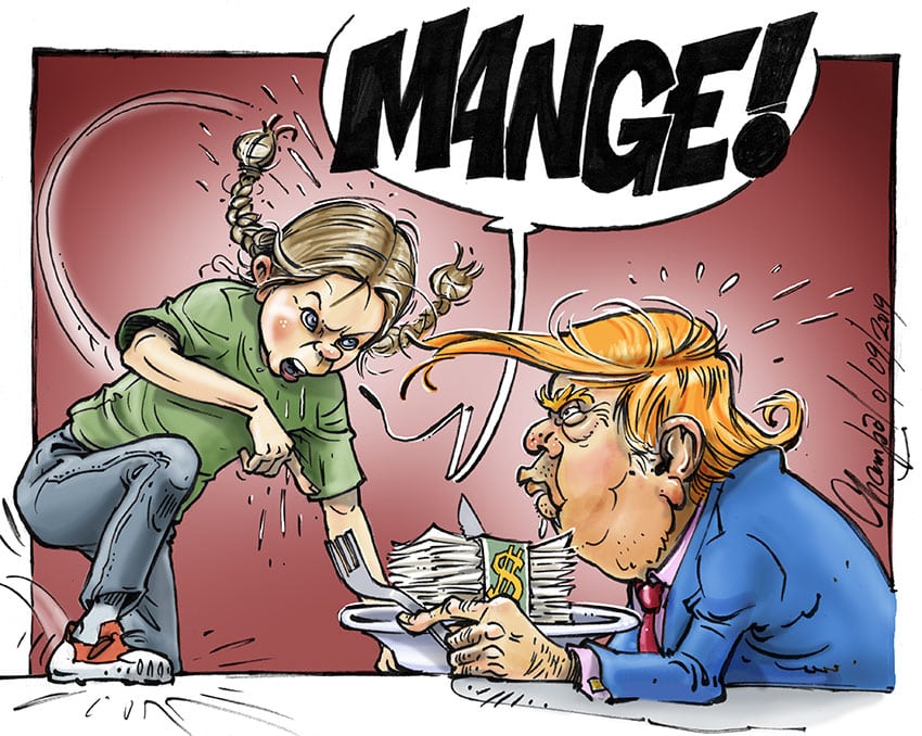 Greta Thunberg, face à Trump