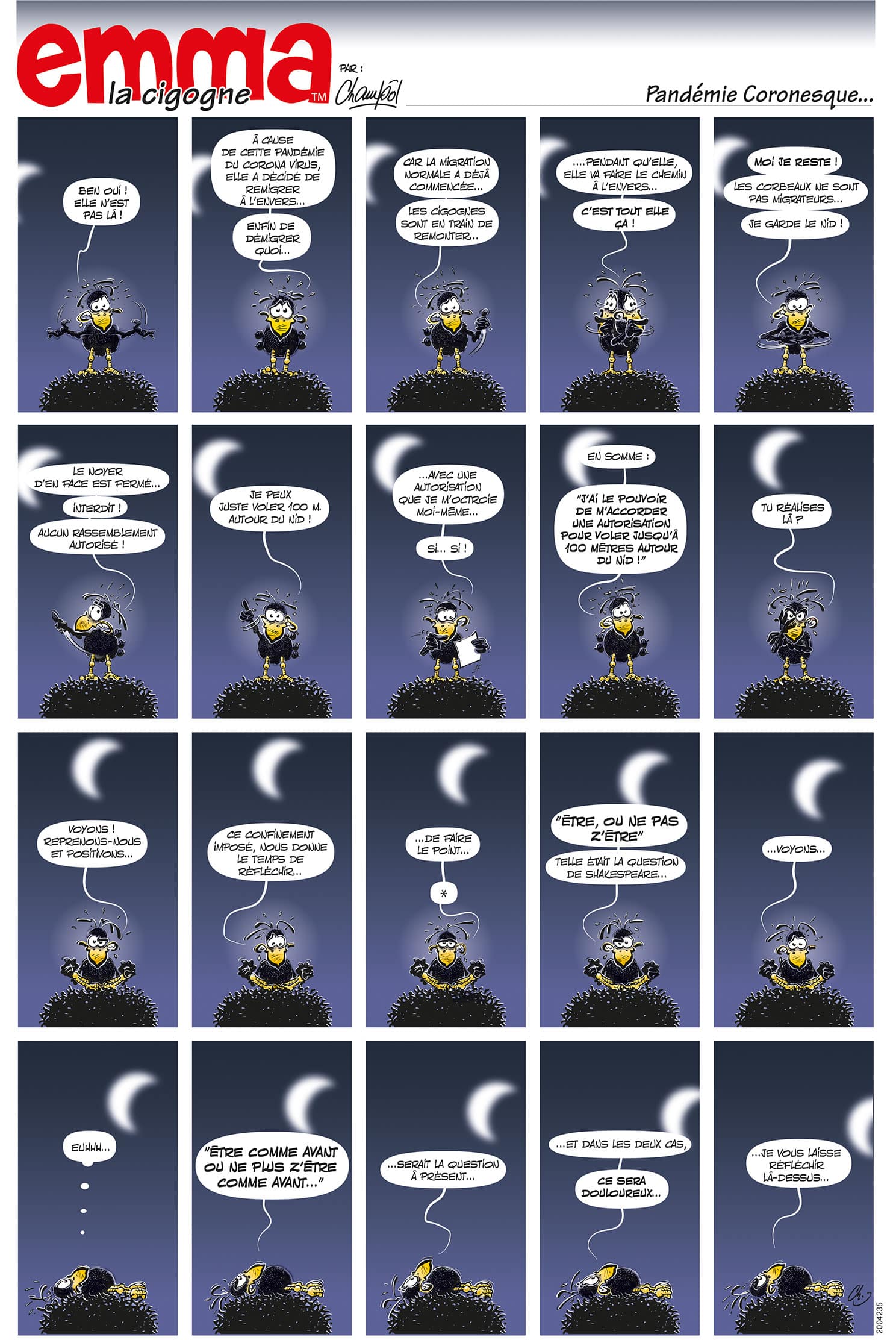 Pandémie Corona virus, BD Emma