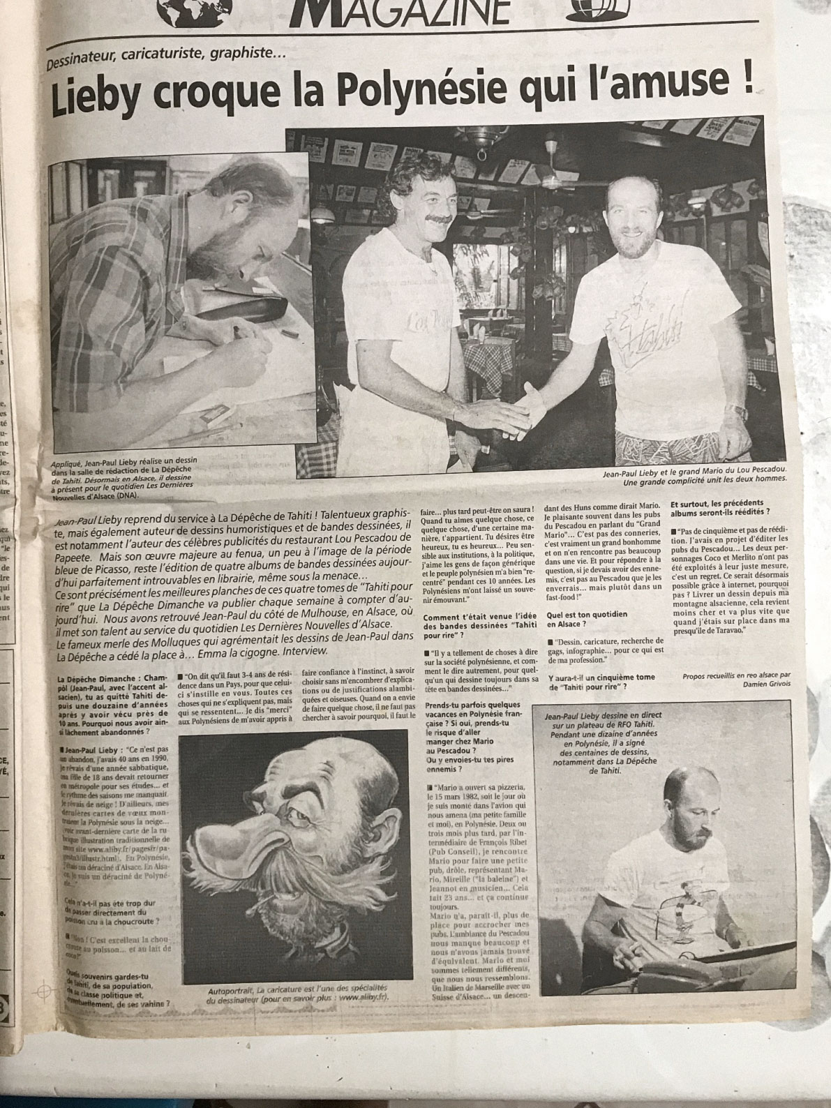 Article, Champol 10 ans en Polynésie, page 1