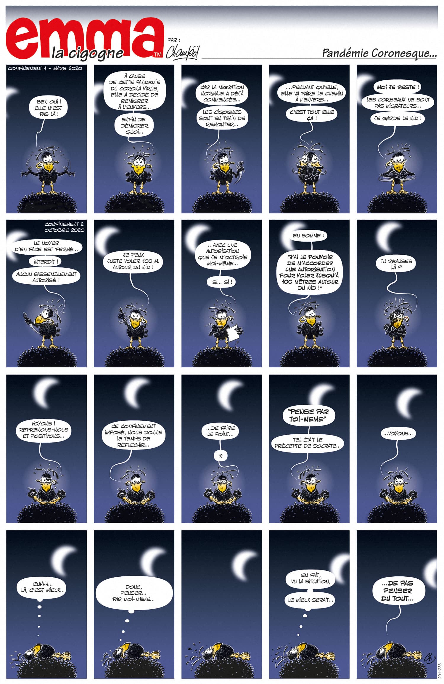 Planche BD Emma - Confinement